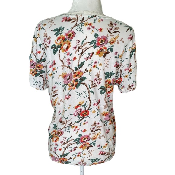 Pablo Paris Teony Floral Cotton Linen Short Sleeve Tee - 3 - L - Picture 8 of 16